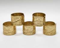 Кольца для салфеток 5 штук металл Ленинград Биржа СССР