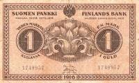 (1916) Банкнота Финляндия 1916 год 1 марка  Clas von Collan - Muller  UNC
