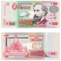 2008 Банкнота Уругвай 2008 год 50 песо Хосе Педро Варела   UNC