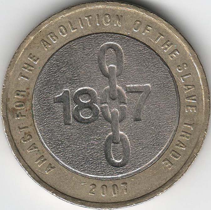 (2007) Монета Великобритания 2007 год 2 фунта &quot;Отмена работорговли&quot;  Биметалл  VF