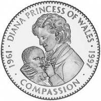 () Монета Либерия 1997 год 5 долларов ""   AU