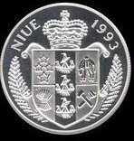 () Монета Остров Ниуэ 1993 год 5 долларов ""  Биметалл (Серебро - Ниобиум)  AU