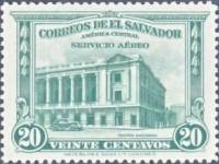 (№1944-603) Марка Сальвадор 1944 год "Зданий", Гашеная