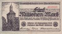 (№1923) Банкнота Германия 1923 год "5,000,000 Mark"
