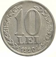 () Монета Румыния 1990 год 10  ""   Сталь, покрытая никелем  AU