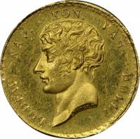 (№1808km33) Монета Нидерланды 1808 год 10 Gulden (Луи Наполеон)