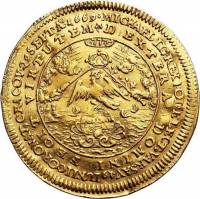 (№1669) Монета Польша 1669 год 2 Ducats (Koronacyjny)