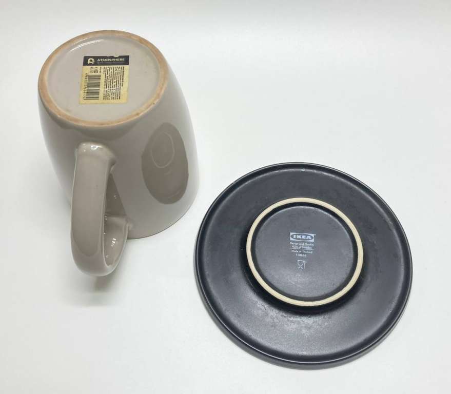 Большая кружка + блюдце ИКЕА