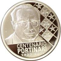 Монета Бразилия 2003 год 2     Биметалл (Серебро - Ниобиум)  UNC