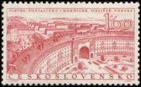 (1955-056) Марка Чехословакия "Шахтерский поселок"    Строительство социализма в ЧССР III Θ