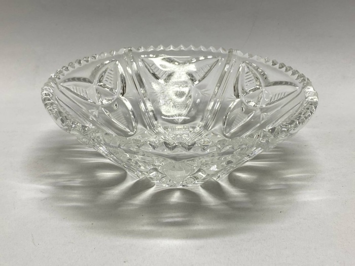 Салатник хрусталь СССР ребристый край
