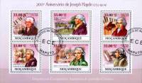 (№2009-3392) Лист марок Мозамбик 2009 год "200-летию Иосифа Haydn17321809", Гашеный