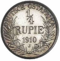 (№1904km8) Монета Германская Восточная Африка 1904 год frac14; Rupie