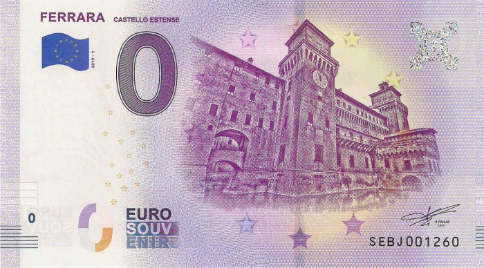 (2019) Банкнота Европа 2019 год 0 евро &quot;Феррара&quot;   UNC