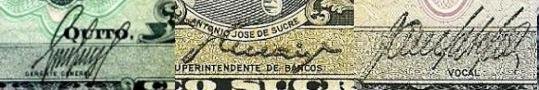 Банкнота Эквадор 1965 год 5 сукре Антонио Хосе Сукре   VF