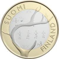 (013) Монета Финляндия 2011 год 5 евро "Лапландия" 2. Диаметр 27,25 мм Биметалл  UNC