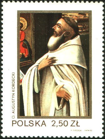 (1982-028) Марка Польша "Отец Августин Кордецкий"    600 лет иконе 'Черная Мадонна' III O