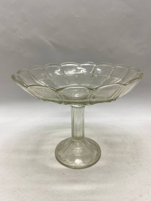 Фруктовница на ножке, стекло, СССР, клеймо