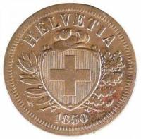 () Монета Швейцария 1850 год 2  ""   Бронза  UNC