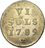 (№1786km12) Монета Люксембург 1786 год 6 Sols (ВИ)
