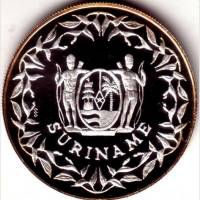 (№1992km41.2) Монета Суринам 1992 год 100 Gulden (Летние Олимпийские игры в XXV 1992 Барселона)