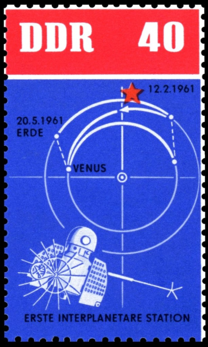 (1962-069) Марка Германия (ГДР) &quot;Межпланетная станция&quot;    Космические полеты III O