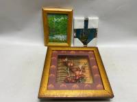 Картина интерьерная 3 шт, набор мини картин в раме