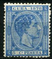 (№21) Марка Куба 1878 год "Король Альфонсо XII", Гашеная