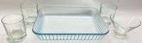 Набор посуды Форма для запекания + 3 стакана для виски + креманка