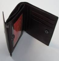 Портмоне женское "Petek", Натуральная кожа, 2 отделение на клепке с отсеками, Коричневое