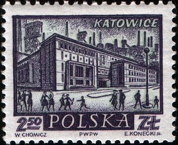 (1960-068) Марка Польша &quot;Катовице&quot; , III Θ
