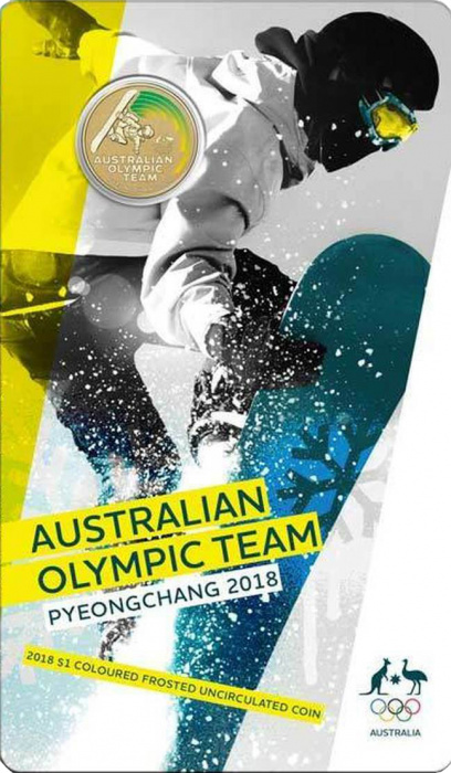 (2018) Монета Австралия 2018 год 1 доллар &quot;Олимпийская сборная&quot;  Латунь  Буклет