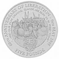 () Монета Остров Джерси 2005 год 5 фунтов ""   UNC