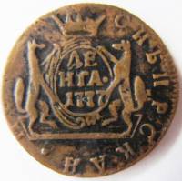 (1777, КМ) Монета Россия-Финдяндия 1777 год 1/2 копейки   Полушка Сибирь Медь  UNC
