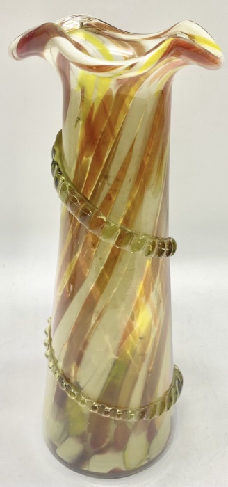 Ваза цветное стекло Гутная техника