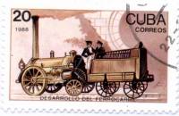 (1988-067) Марка Куба "Паровоз (1837)"    Локомотивы II Θ