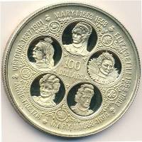 (№1975km13) Монета Каймановы острова 1975 год 100 Dollars (Суверенной королевы Англии)