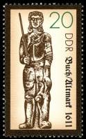 (1989-079) Марка Германия (ГДР) "Рыночная площадь (1611)"    Колонны Роланда II Θ