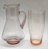 Ваза и графин цветное стекло