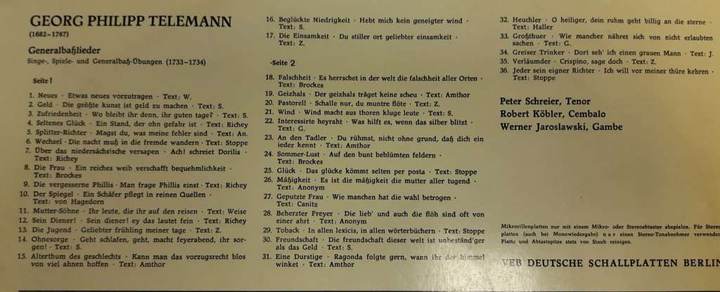 Пластинка виниловая , Kostbarkeiten alter musik Мелодия 300 мм. (Сост. на фото)