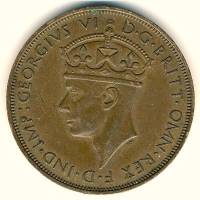 (1937) Монета Остров Джерси 1937 год 1/12 шиллинга "Георг VI"  Медь Медь  UNC