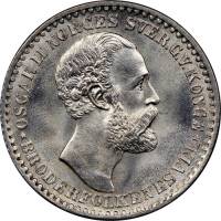 (№1873km339) Монета Норвегия 1873 год 12 Skilling