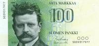 (1986) Банкнота Финляндия 1986 год 100 марок "Ян Сибелиус" Kullberg - Koivikko  UNC