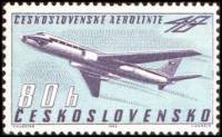 (1963-029) Марка Чехословакия "Ту-104 А"    40-летие Чехословацких авиалиний II Θ