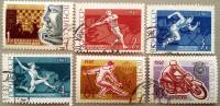 (1967-039-44) Серия Набор марок (6 шт) СССР    Международные спортивные соревнования года II Θ