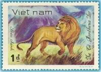 (1981-053) Марка Вьетнам "Лев"    Дикие животные III Θ