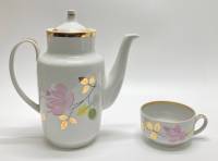 Кофейник + чашка, Рига, СССР