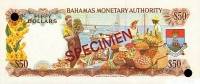 (№P-32s) Банкнота Багамские острова 1968 год 50 Dollars "Багамский доллар"