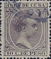 (№68) Марка Куба 1890 год "Король Альфонсо XIII", Гашеная