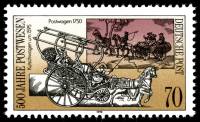 (1990-061) Марка Германия (ГДР) "Дилижанс (1750)"    Почта в Европе III Θ